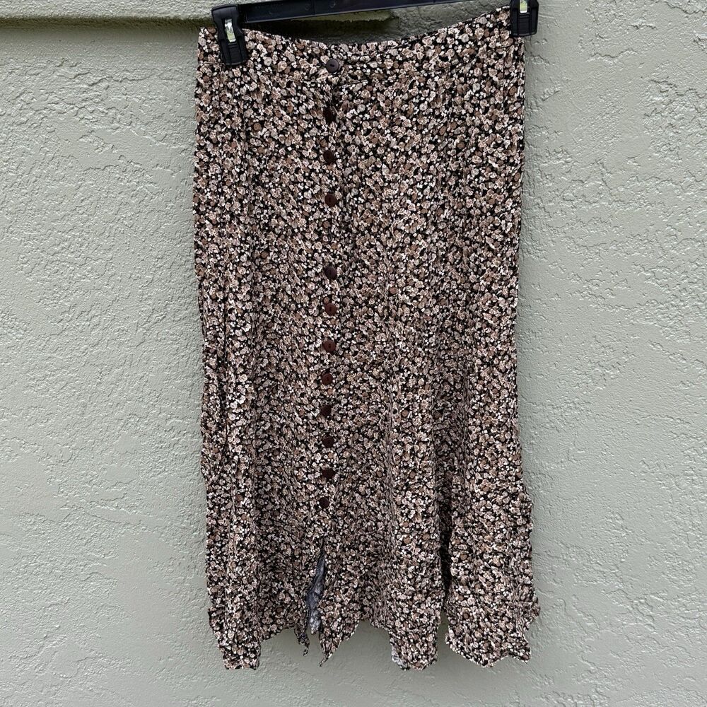 Vintage Compagnie Internationale Express Marque Deposee Floral Maxi Skirt Medium - Picture 1 of 4